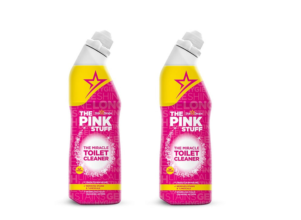 The Pink Stuff - 2x 750 ml - Stardrops Wonder Toilet Cleaner - THE Wonder Cleaning Agent - The Miracle Cleaner