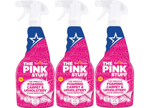 Pink Stuff - Rimuovi macchie per tappeti e rivestimenti schiumoso 500 ml - confezione da 3