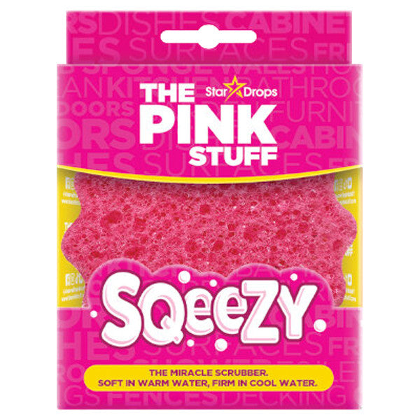 Pink Stuff Squeezy - Podwójnie Strona Gąbka Scrub Różowa