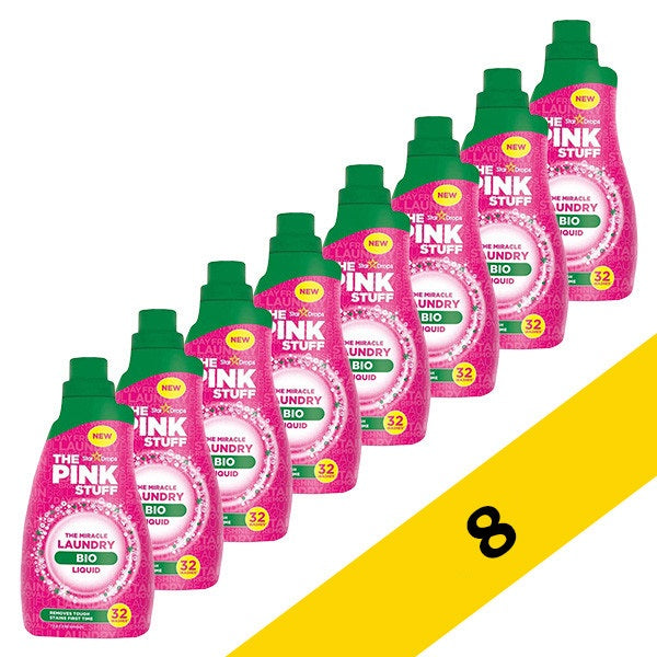 Pink Stuff Nestemäinen pesuaine biologinen 960ml - 8 pakkausta