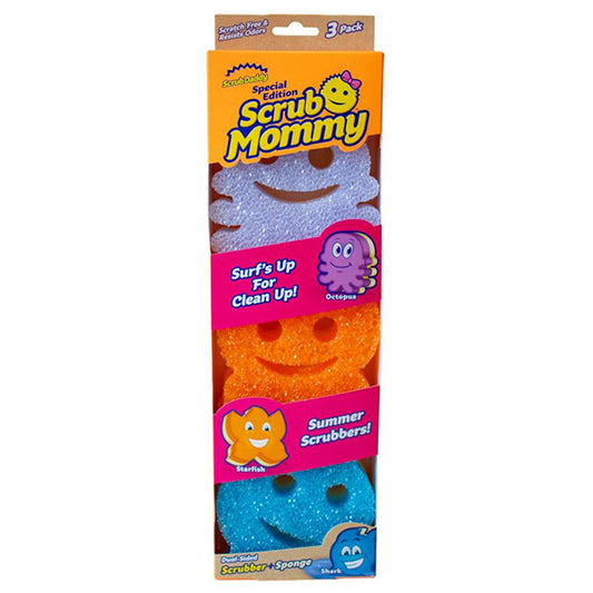 Scrub Mommy Colors | sieni kolme väriä (3 kpl) | Kesäpainos