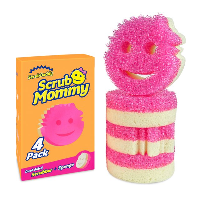 Scrub Daddy | Scrub Mommy gobe roza (4 kosi)