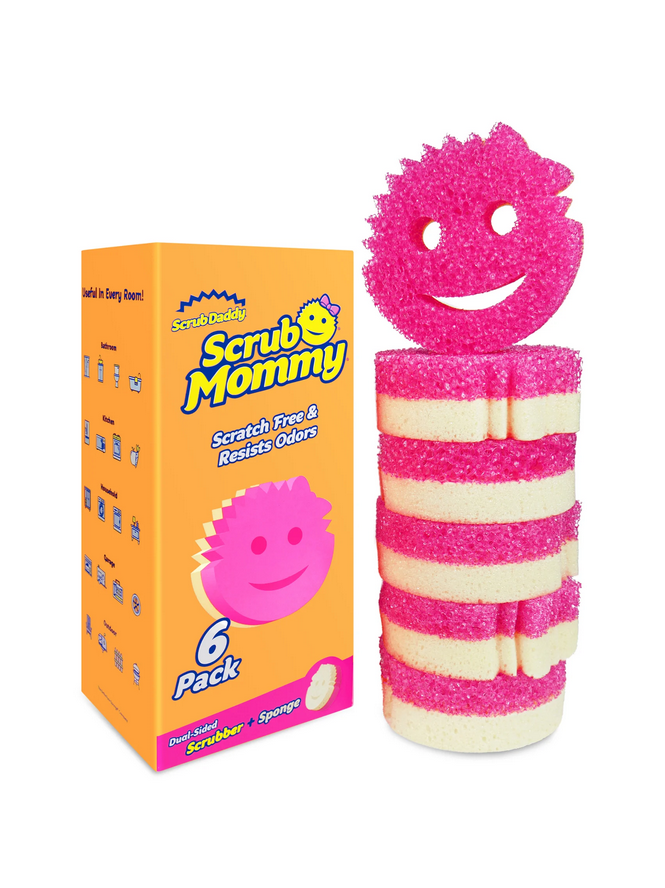 Scrub Mommy sūkļi rozā izdevīgā iepakojumā - 6 iepakojumi