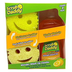 NOWY Scrub Daddy | Zestaw Wonder Wash-Up | premium środek do mycia naczyń z Scrub Daddy i Scrub Mommy