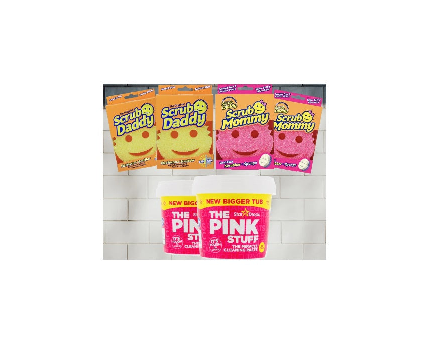 Scrub Daddy ir Pink Stuff rinkinys - Scrub Mommy, Scrub Daddy, 2x 850g makaronų