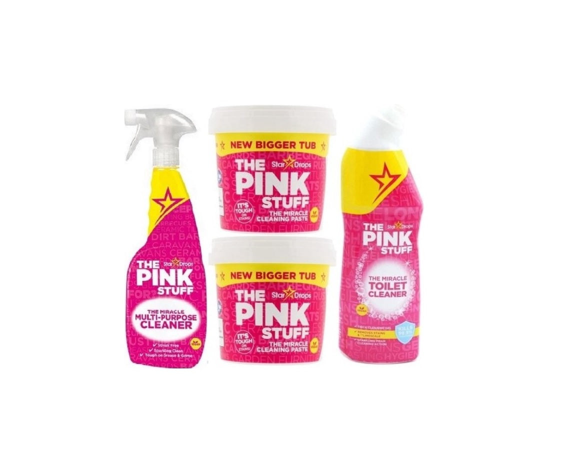 Stardrops Το Pink Stuff Mega Bundel - 2x Καθαριστική Πάστα 850gr + Καθαριστικό Τουαλέτας + Πολυλειτουργικό Σπρέι